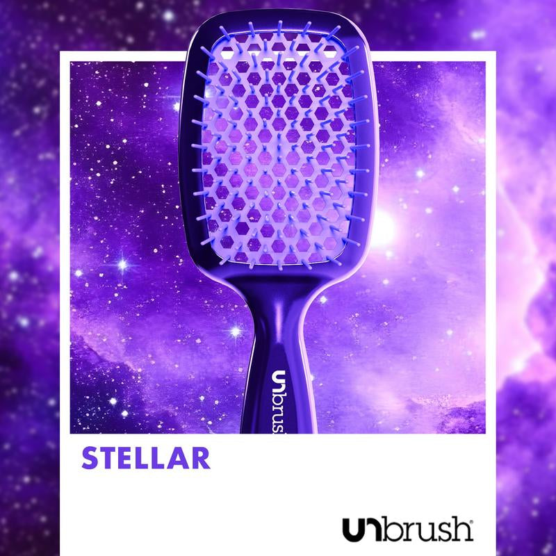 Unbrush Chrome Hair Brush, Detangling, Reduces Breakage and Styling Time, Anti-Static, Vented Cushion, Holiday Special Edition, Gift, for Curly and All Hair Types