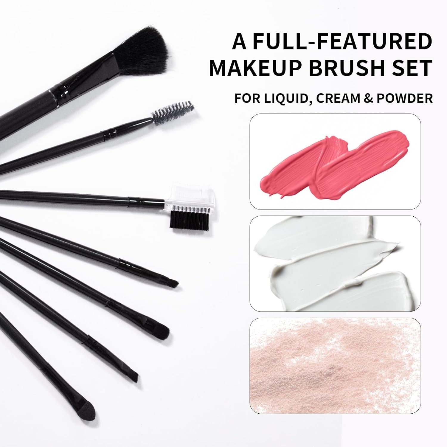 Makeup Set for Girls & Women, Full Face Kit, Travel Kit, Present Set, Eyeshadow, Foundation, Blusher, Eyeliner, Lip Gloss, Makeup Brushes & Sponge Bag