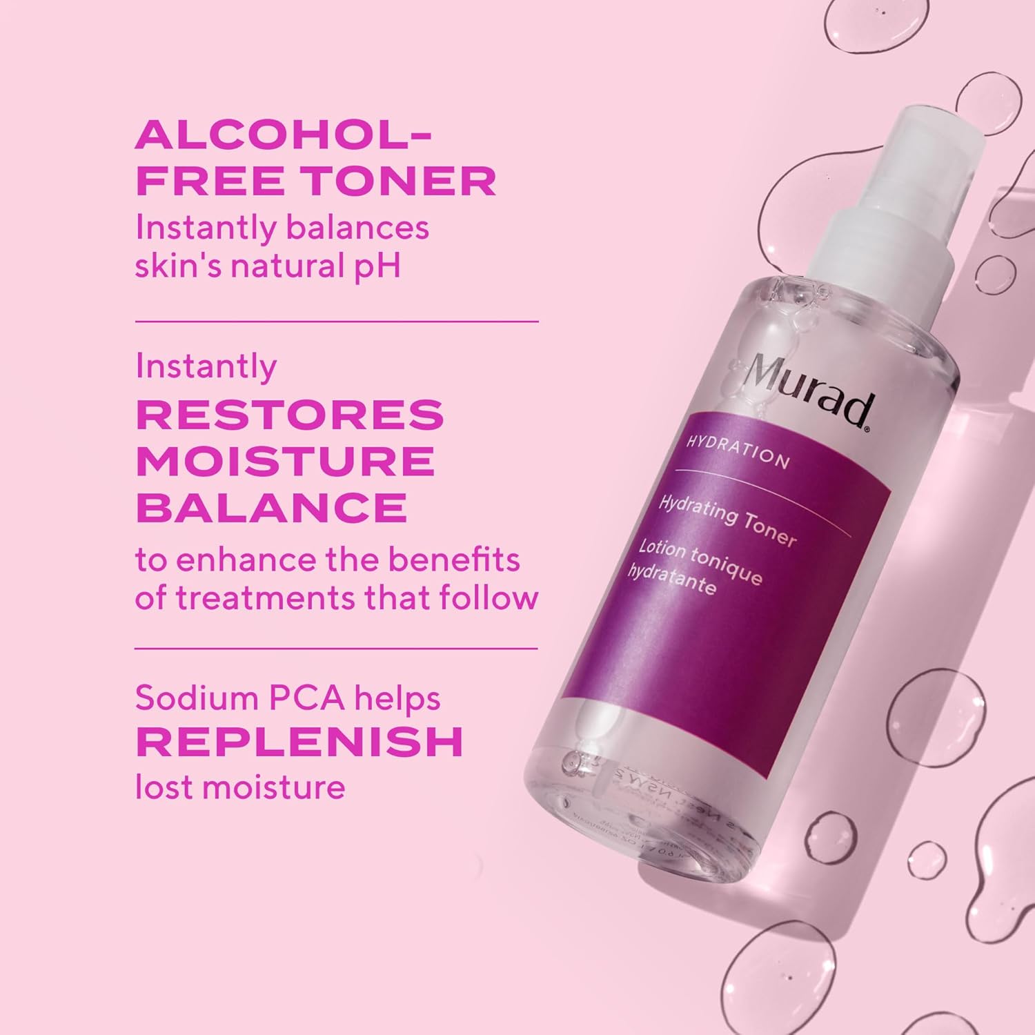 Hydrating Toner – Moisture-Replenishing Alcohol-Free Face Toner with Lecithin, Grape Seed, Peach & Cucumber Extracts for Deep Hydration, Soothing Irritation, & Refreshed Skin - 6 Fl Oz