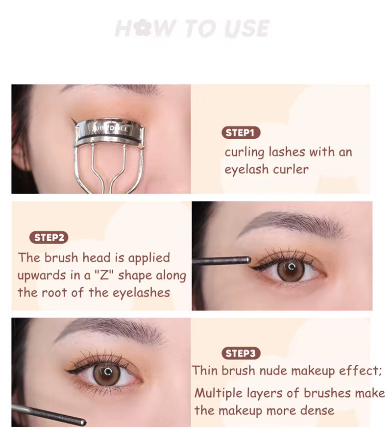 Judydoll Waterproof Silk Fiber Mascara – Long Curling Black Lash Extension Effect