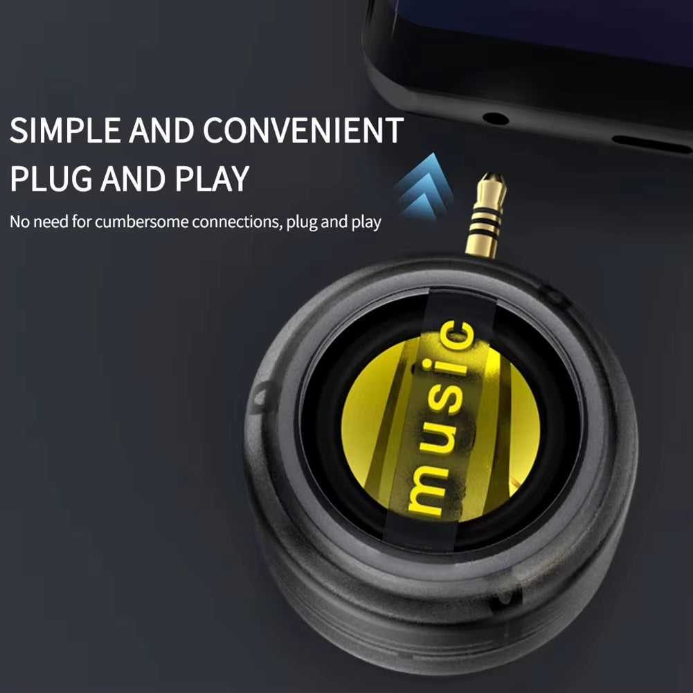 Portable Mini Speaker – Type-C / 3.5mm Plug-In Mobile Phone External Sound Amplifier