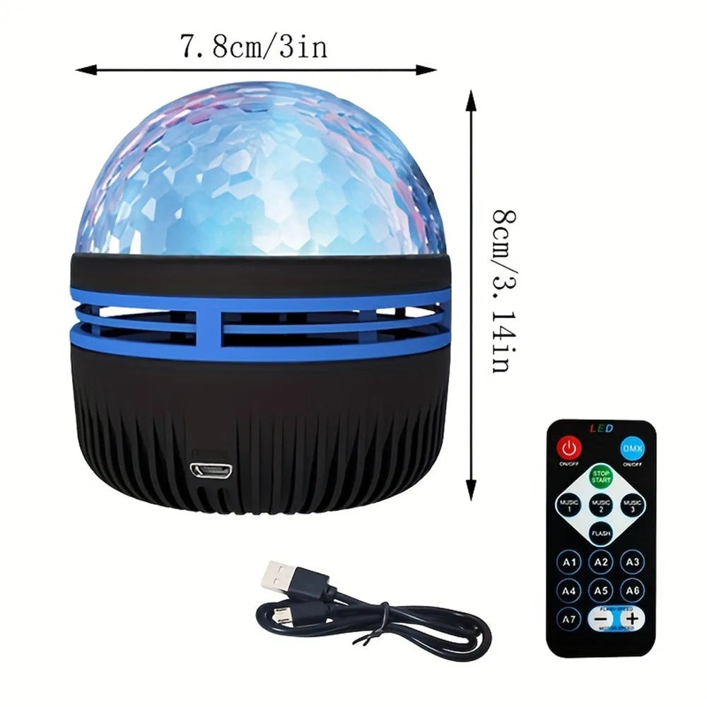 RGB Aurora Galaxy Projector – 360° Rotating USB Night Light for Home Theater Decor
