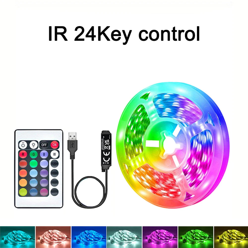 RGB LED Strip Lights 40M / 131Ft – Music Sync, APP + Remote Control, USB 5V Flexible Tape