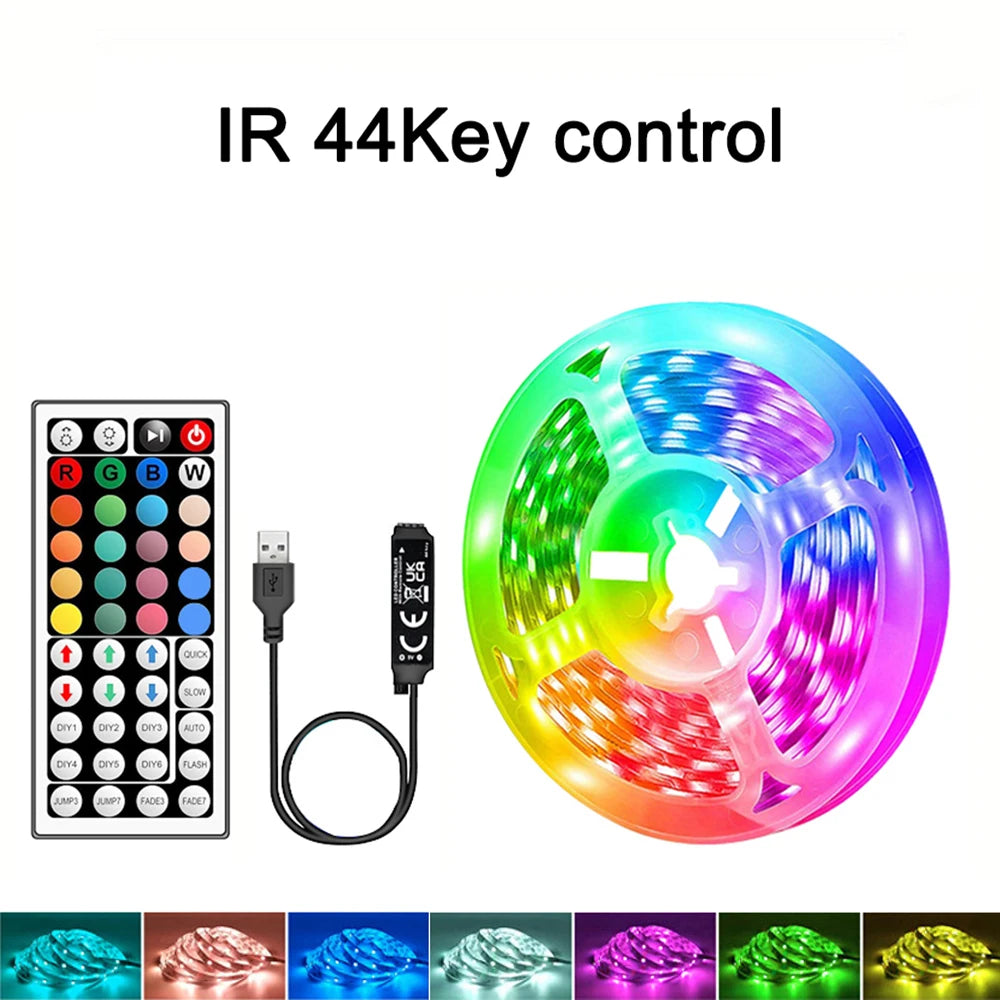 RGB LED Strip Lights 40M / 131Ft – Music Sync, APP + Remote Control, USB 5V Flexible Tape