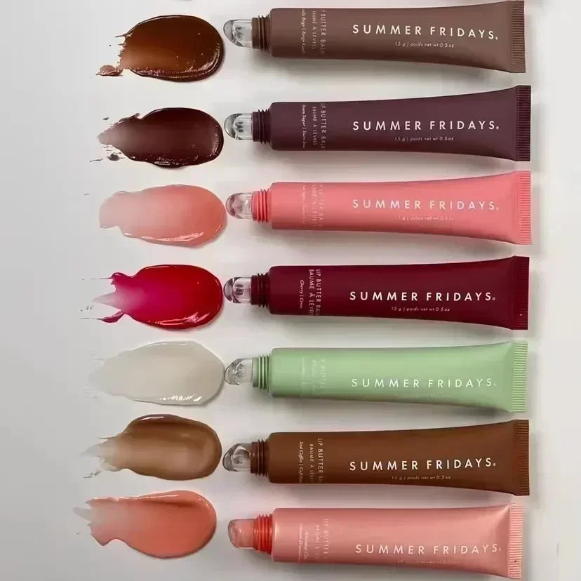 Fashion  Cherry Pink Sugar Vanilla Lip Balm Moisturizing Lipstick Set Soft Tube Mirror Lip Gloss Lip Makeup Care