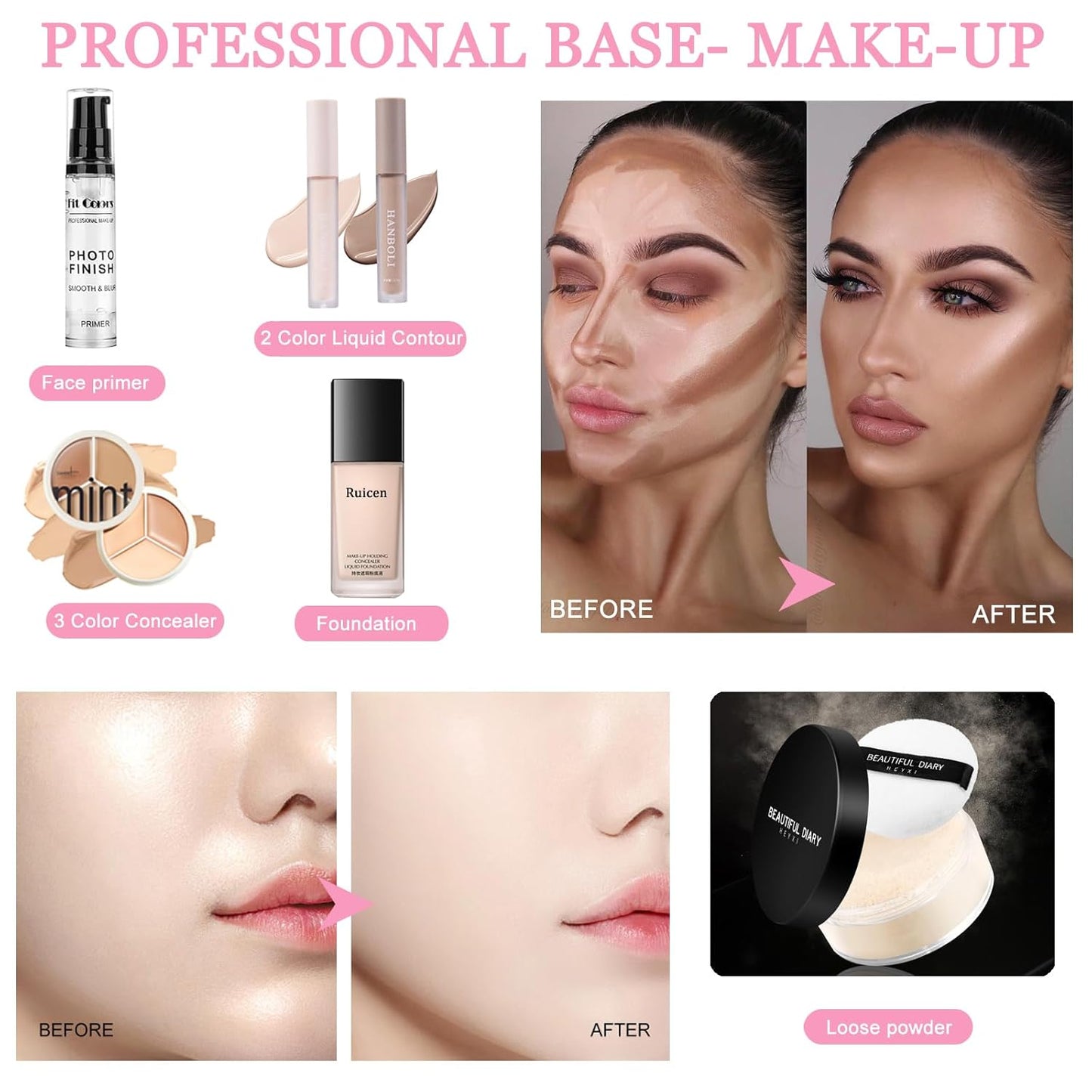 Makeup Kit for Women Full Kit, Makeup Set, Makeup Sets for Women Girls Teens, Maquillaje Para Mujer, Make up Set Includes Foundation 40 Color Eyeshadow Lipgloss Etc Cosmetic Makeup Kit for Girls