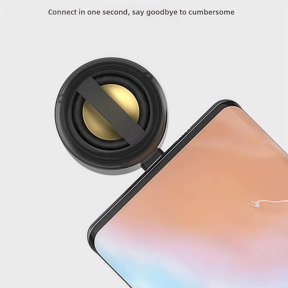 Portable Mini Speaker – Type-C / 3.5mm Plug-In Mobile Phone External Sound Amplifier