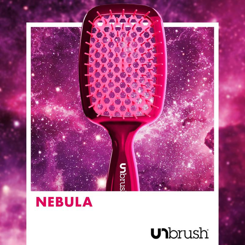 Unbrush Chrome Hair Brush, Detangling, Reduces Breakage and Styling Time, Anti-Static, Vented Cushion, Holiday Special Edition, Gift, for Curly and All Hair Types
