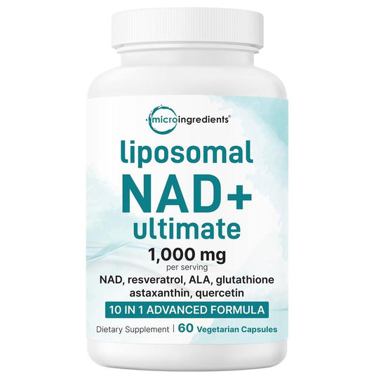 Micro Ingredients Liposomal NAD+ Ultimate 1,000Mg, 60 Veggie Capsules